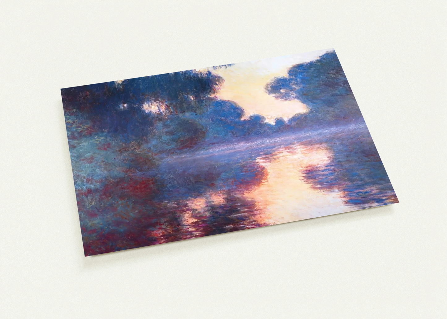 Misty Morning on the Seine in Bue By claude monet Pack of 10 Post Cards | claude monet Post Cards | A6 (10.5 x 14.8 cm) - 4.1 x 5.8 inches