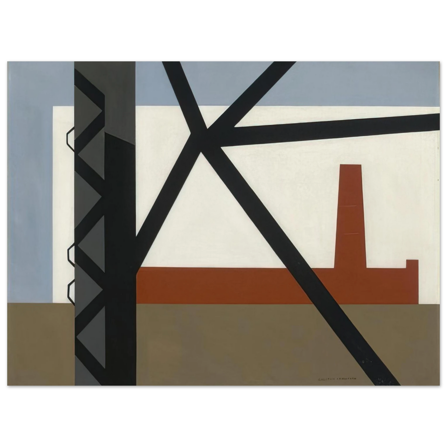 Ralston Crawford - From the Bridge - 1942 Fine Art Poster - Default Title