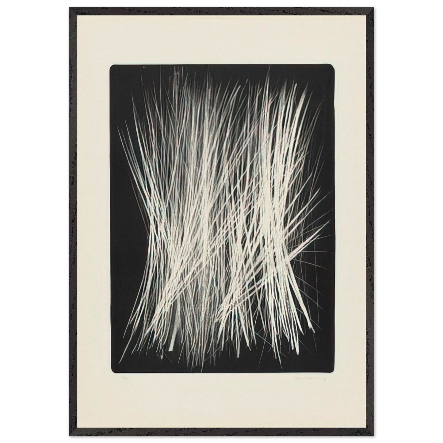 Untitled L 102 - 1963 - Hans Hartung 70x100 cm / 28x40 inches Framed Art Print – Black Wooden Frame