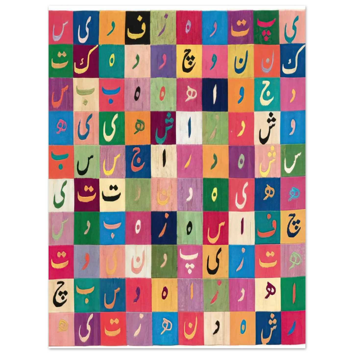 Alighiero Boetti - TAVOLA PITAGORICA FARSI 1990 Fine Art Poster - Default Title