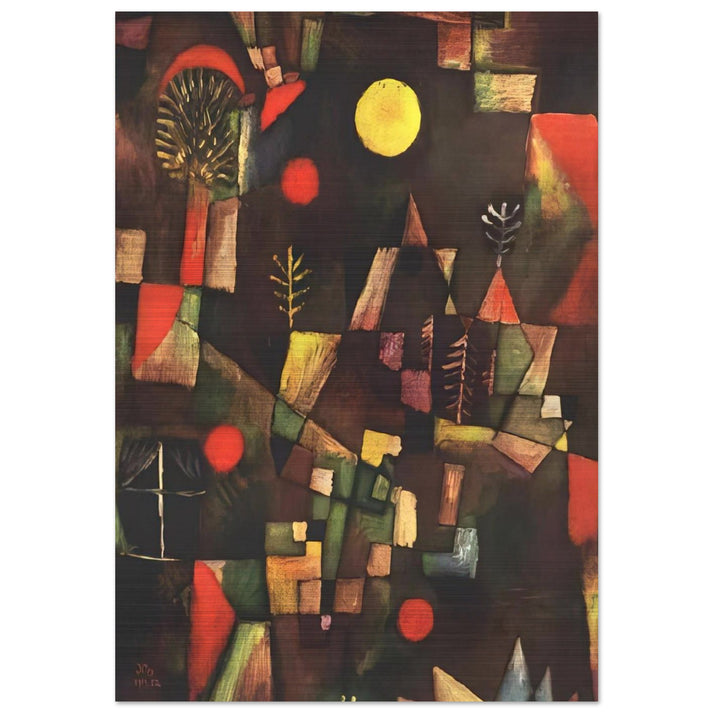 FULL MOON 1919 - Paul Klee Brushed Aluminum Print - 70x100 cm / 28x40 inches | Paul Klee Aluminum Print | Paul Klee Prints
