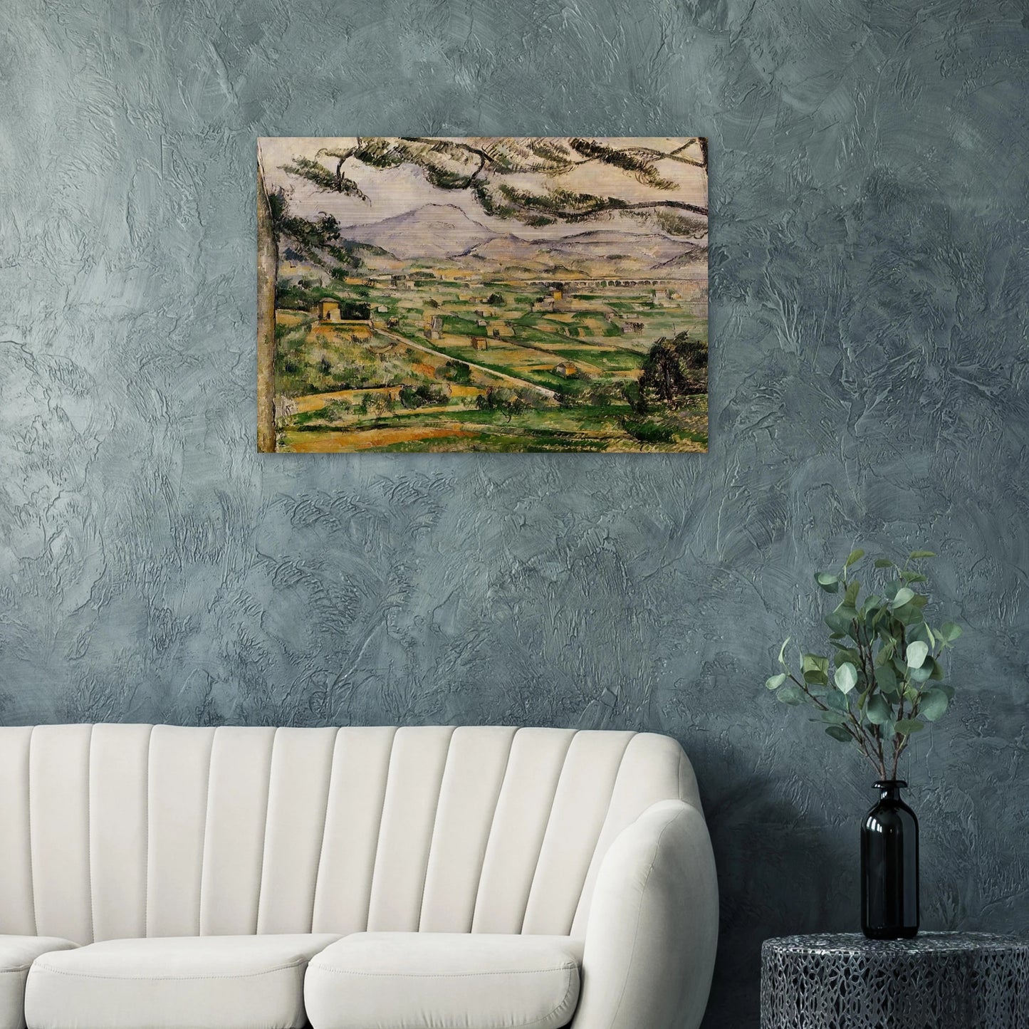 Mont Sainte-Victoire with Large Pine - Paul Cézanne Brushed Aluminum Print - 70x100 cm / 28x40 inches | Paul Cézanne Aluminum Print | Paul Cézanne Prints