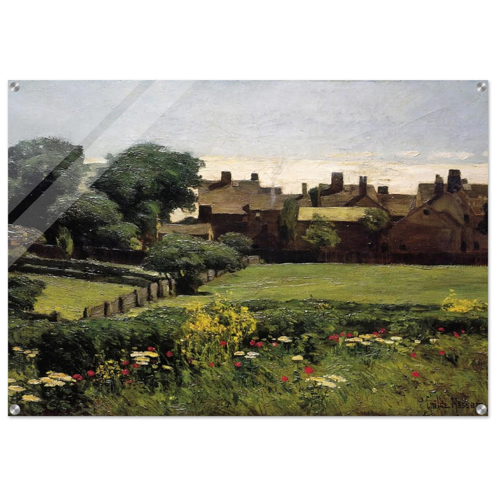 Village Scene - Childe Hassam Acrylic Print - 70x100 cm / 28x40″ inches