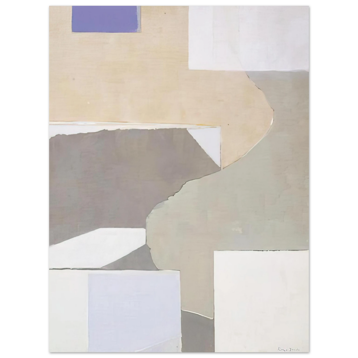 Kenzo Okada - White and Brown - 1972 Fine Art Poster - Default Title