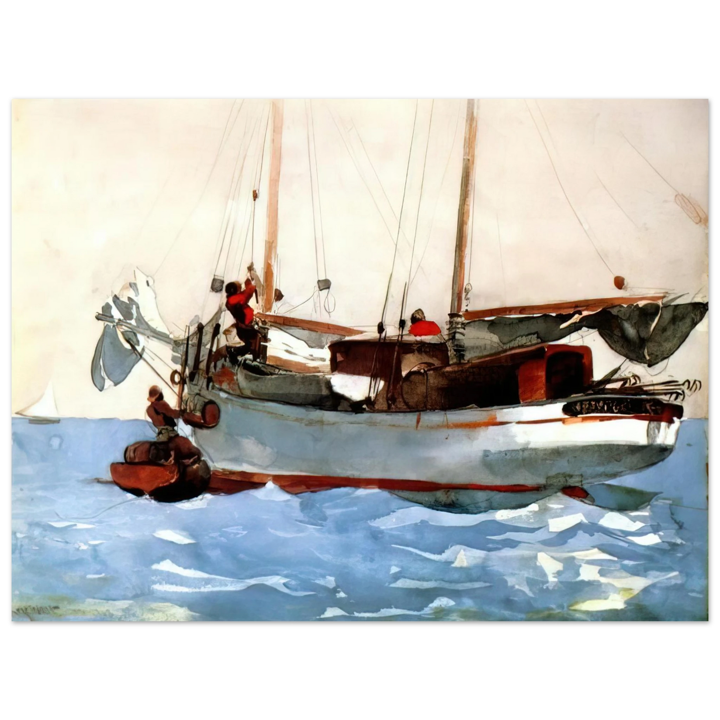 Winslow Homer - TAKING ON WET PROVISIONS Fine Art Poster - Default Title