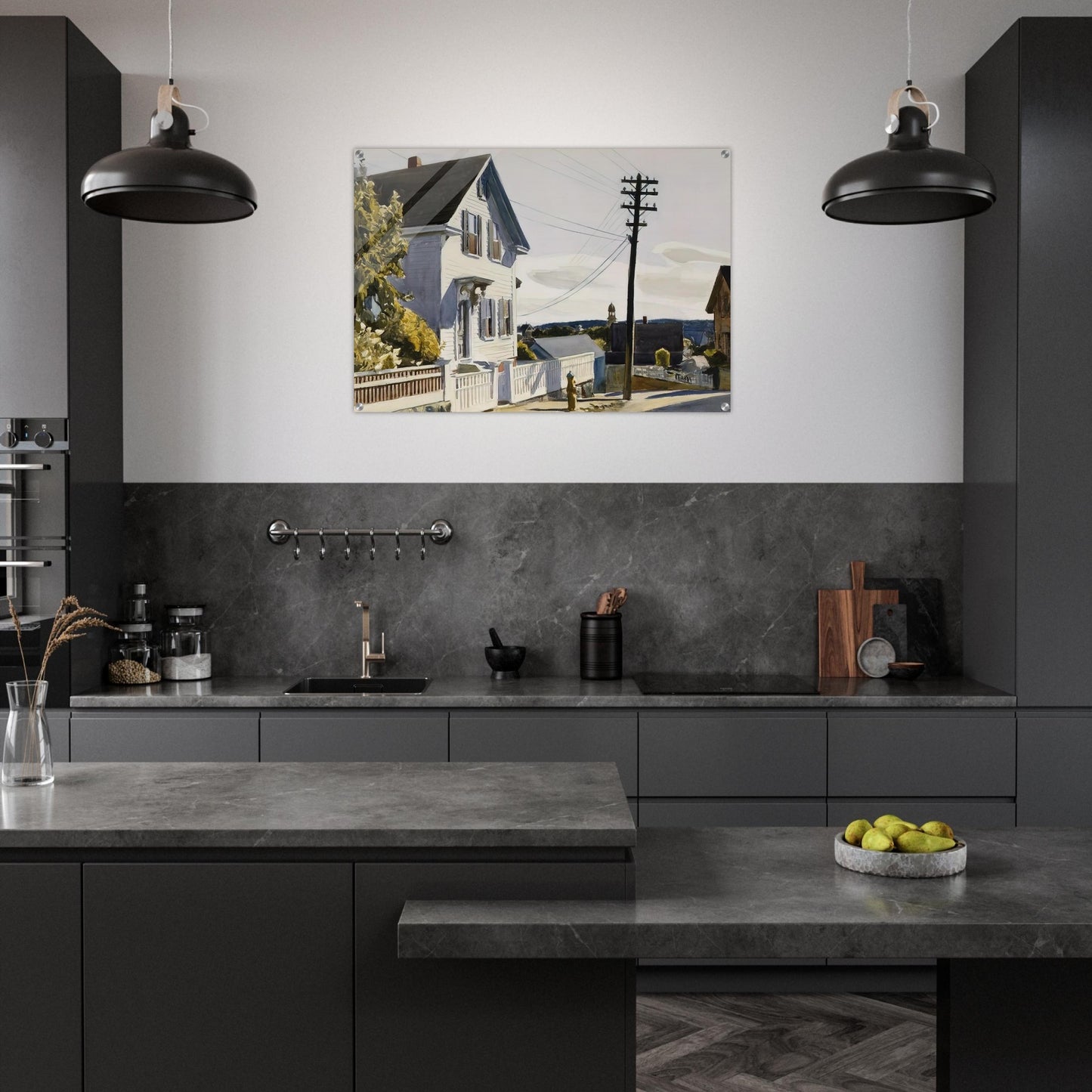 Adam s House - Edward Hopper Acrylic Print - 70x100 cm / 28x40″ inches | Edward Hopper Wall Art | Edward Hopper Prints