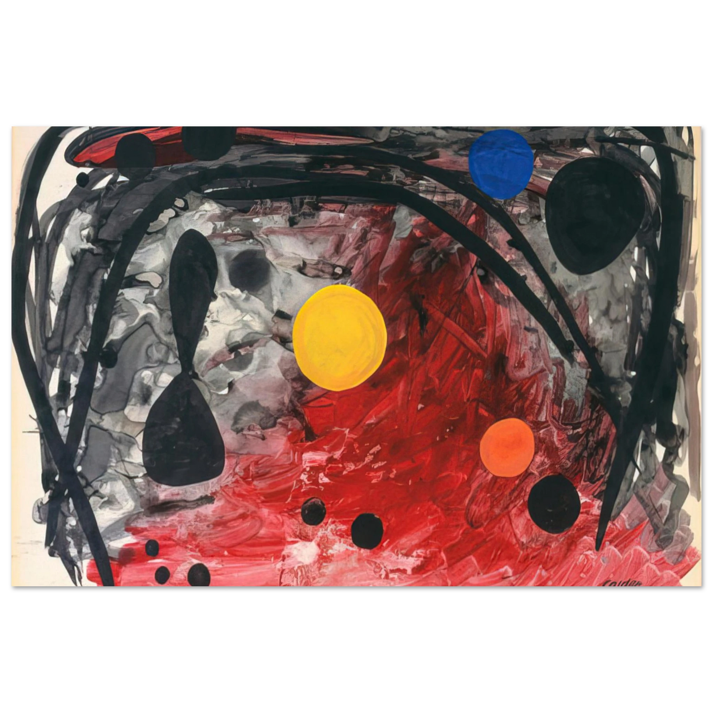 Alexander Calder - UNTITLED 1946 Fine Art Poster - 75x100 cm / 30x40 inches