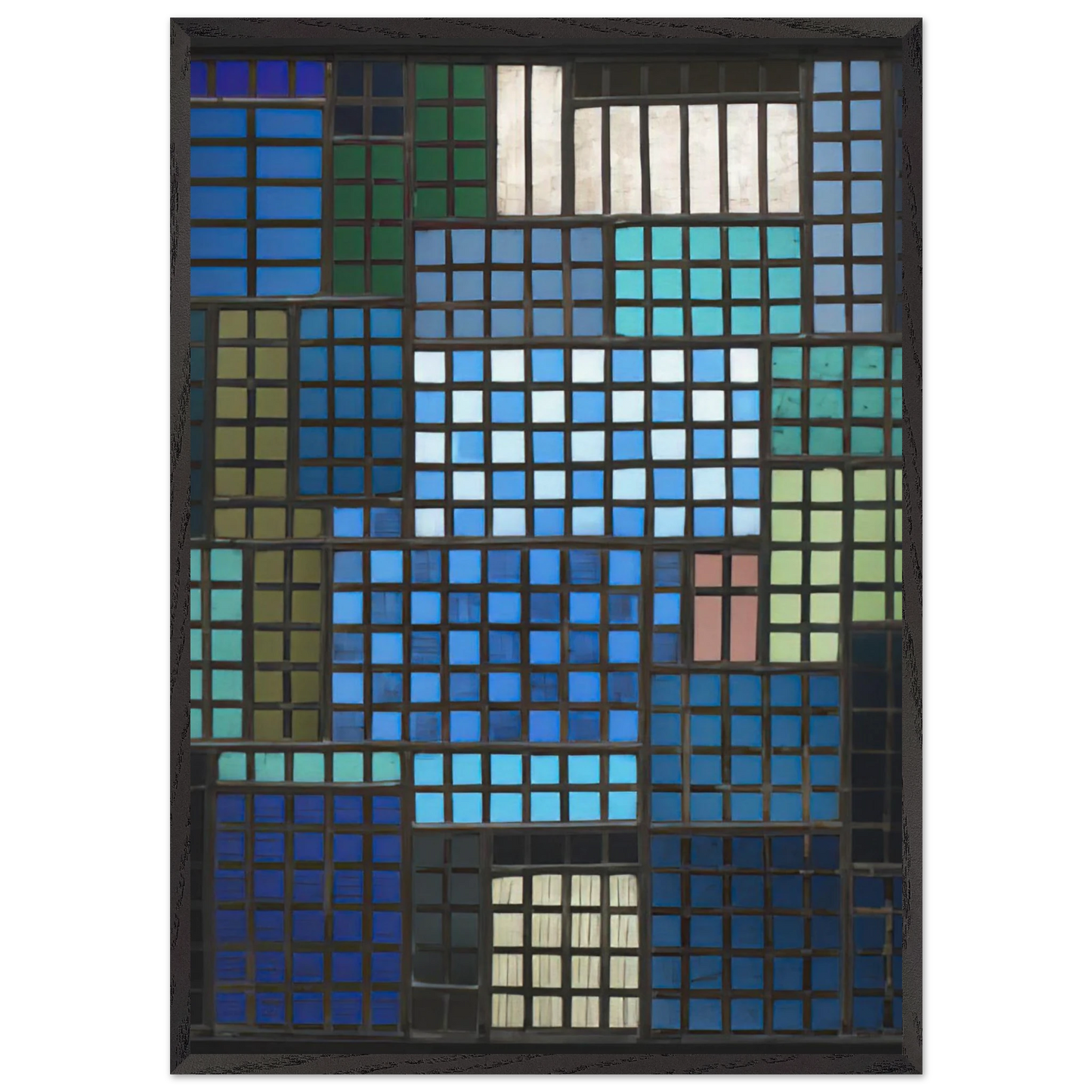 PARK 1924 - Josef Albers Framed Art Print – Black Wooden Frame - Default Title - -Framed Art Print