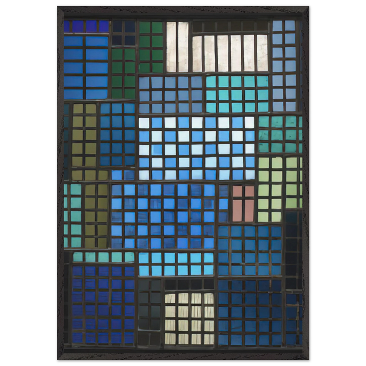 PARK 1924 - Josef Albers 70x100 cm / 28x40 inches Framed Art Print – Black Wooden Frame