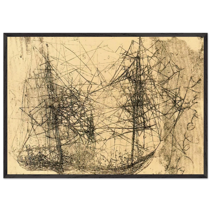 Barco - Art Informel - Wols 70x100 cm / 28x40 inches Framed Art Print – Black Wooden Frame
