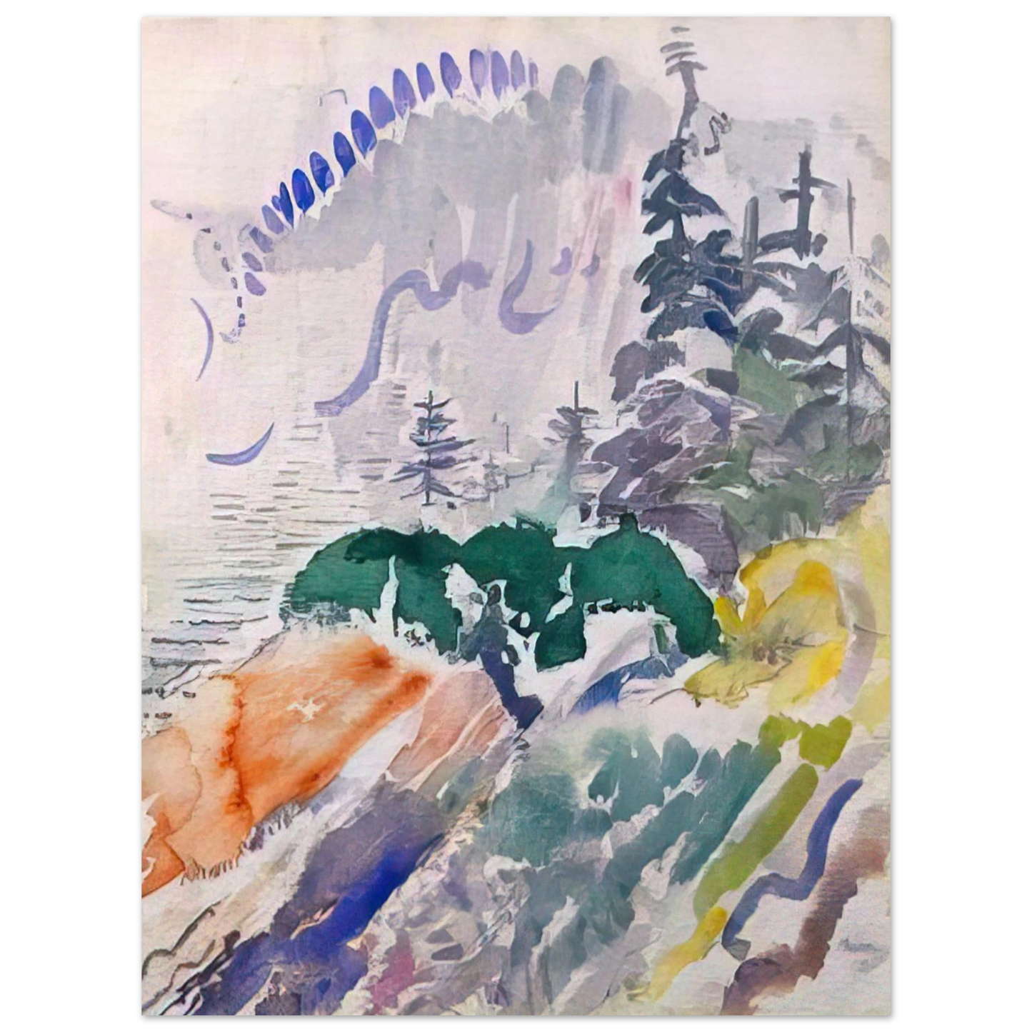 John Marin - Marin Island - 1914 Fine Art Poster - Default Title