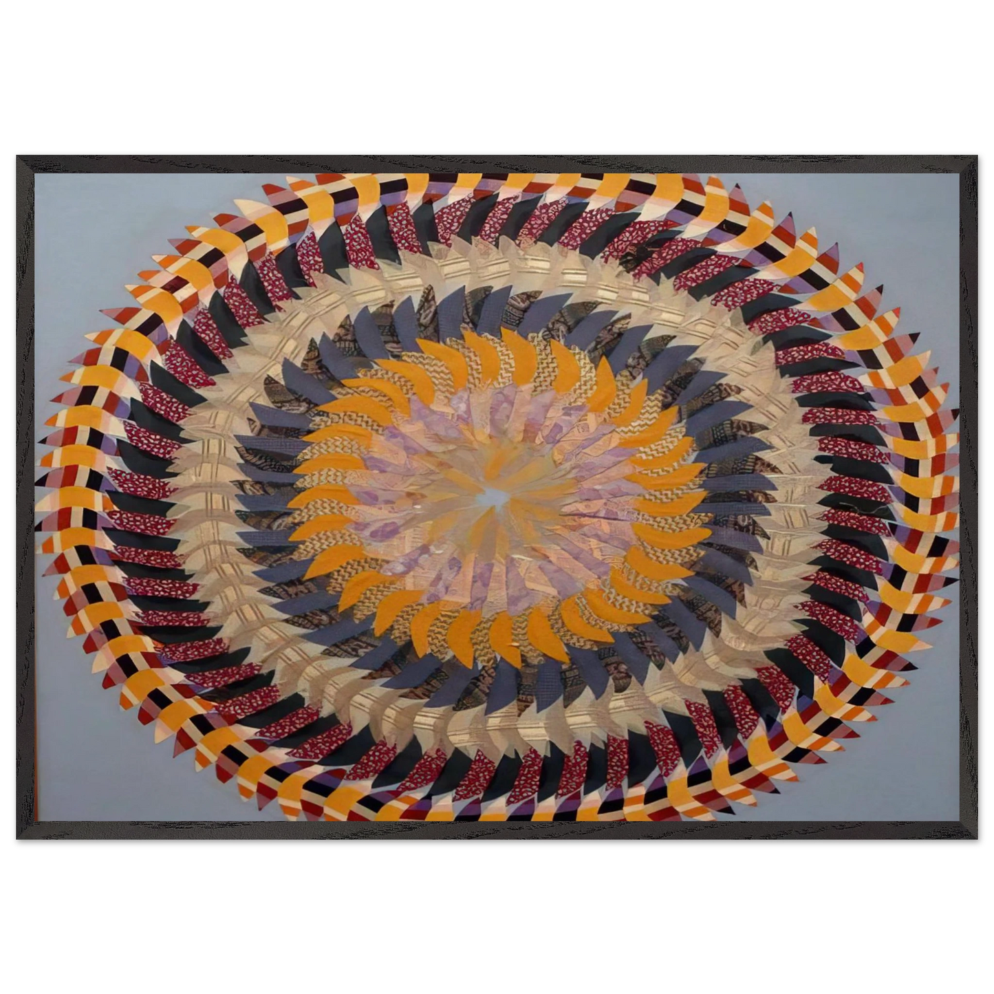 Golden Pinwheel - 1979 - Miriam Schapiro 70x100 cm / 28x40 inches Framed Art Print – Black Wooden Frame