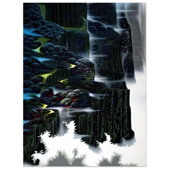 Eyvind Earle - Sea Cliffs Rising 75x100 cm / 30x40inches Fine Art Poster
