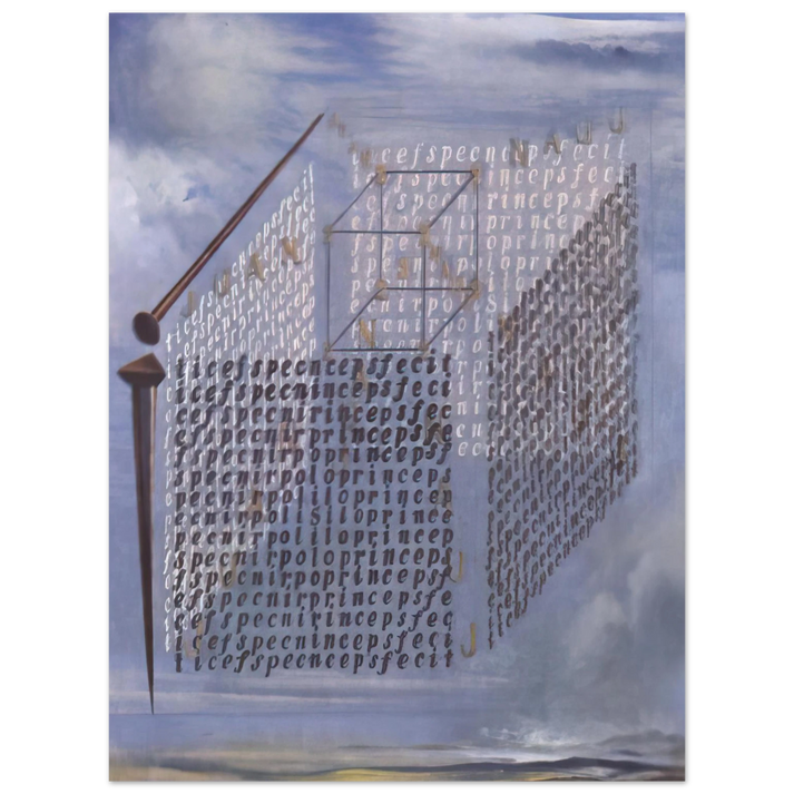 Salvador Dali - A PROPOS OF THE TREATISE ON CUBIC FORM BY JUAN DE HERRERA 75x100 cm / 30x40inches Fine Art Poster