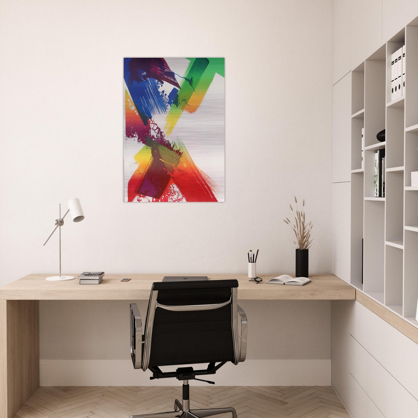 Untitled - 1983 - Paul Jenkins Brushed Aluminum Print - 70x100 cm / 28x40 inches | Paul Jenkins Aluminum Print | Paul Jenkins Prints