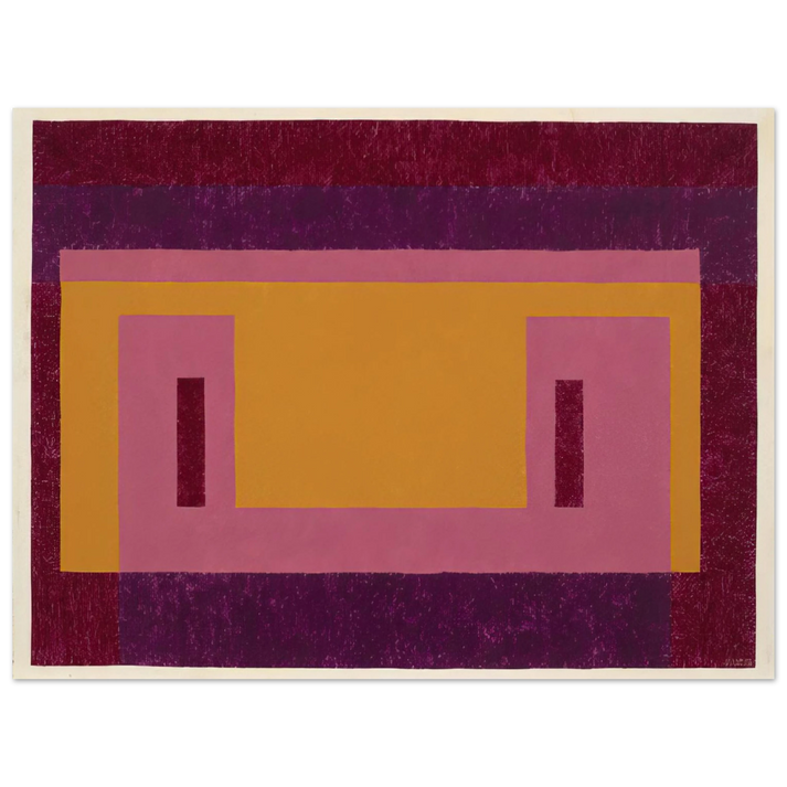 Josef Albers - VARIANT ADOBE FAMILIAR FRONT 1948 75x100 cm / 30x40inches Fine Art Poster