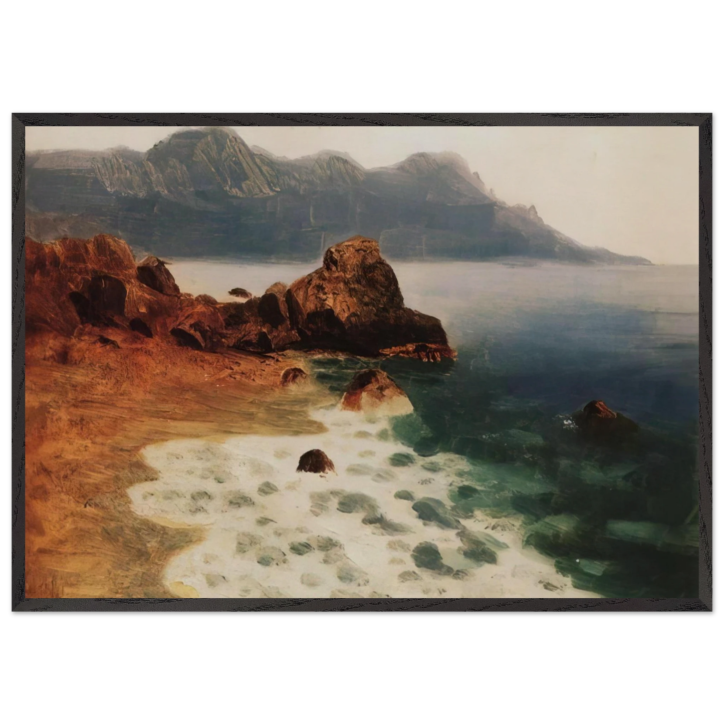 Seashore - Arkhyp Kuindzhi Framed Art Print – Black Wooden Frame - Default Title - -Framed Art Print