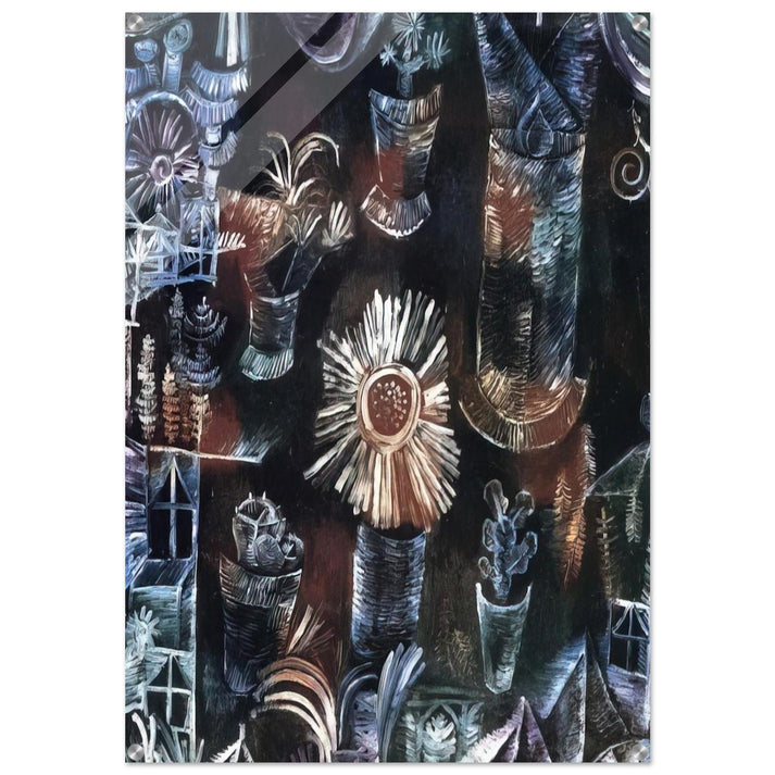 STILL LIFE WITH THISTLE BLOOM 1919 - Paul Klee Acrylic Print - 70x100 cm / 28x40″ inches