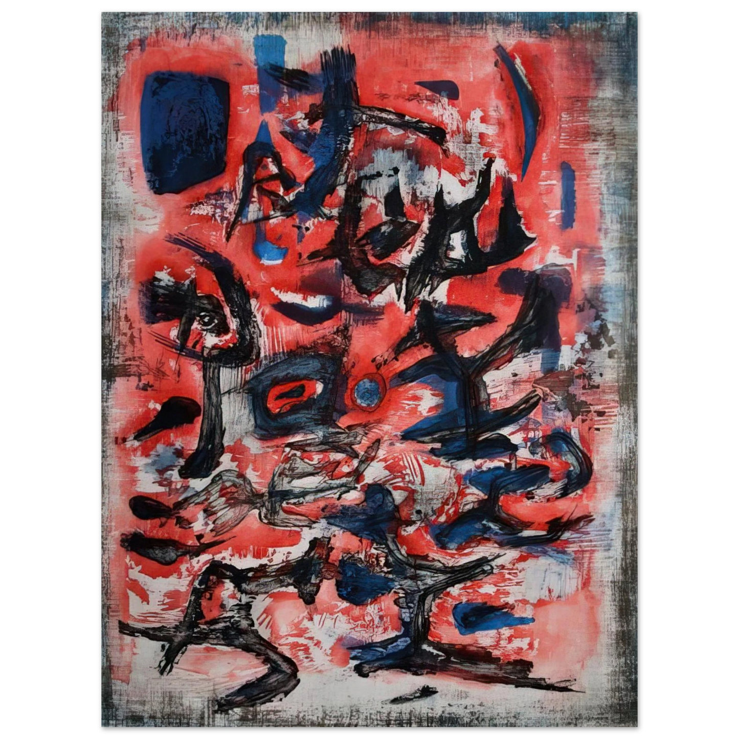 Zao Wou-Ki - SIGNES EN MOUVEMENT 1957 Fine Art Poster - Default Title