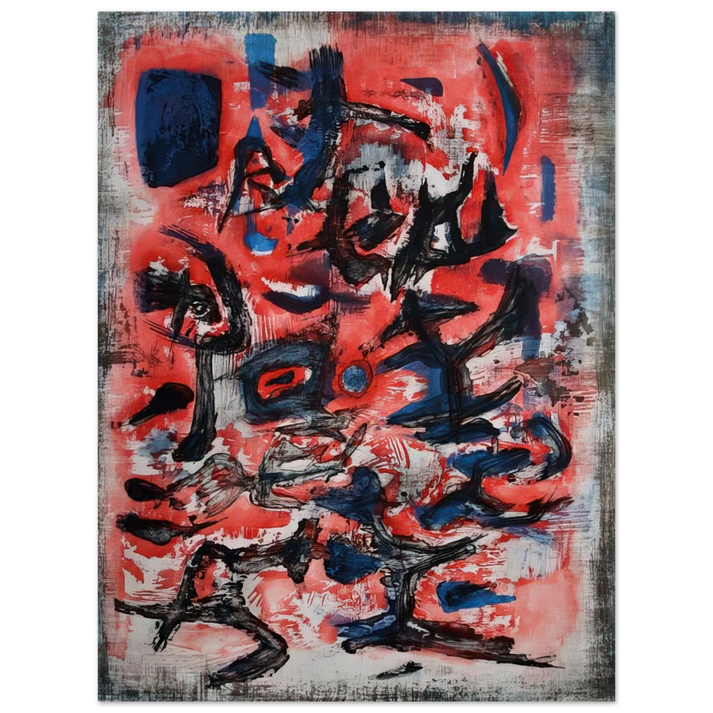 Zao Wou-Ki - SIGNES EN MOUVEMENT 1957 75x100 cm / 30x40inches Fine Art Poster