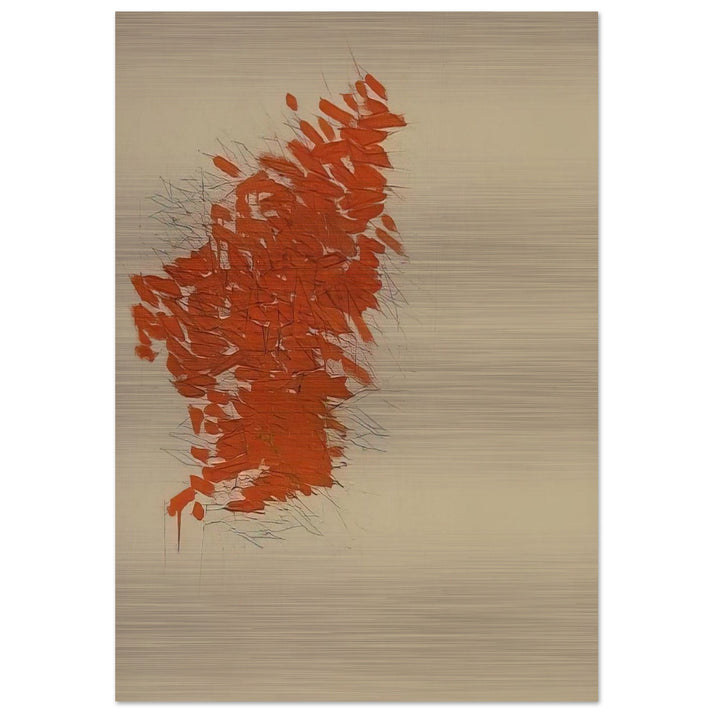 Orange - 1973 - Robert Goodnough Brushed Aluminum Print - 70x100 cm / 28x40 inches | Robert Goodnough Aluminum Print | Robert Goodnough Prints