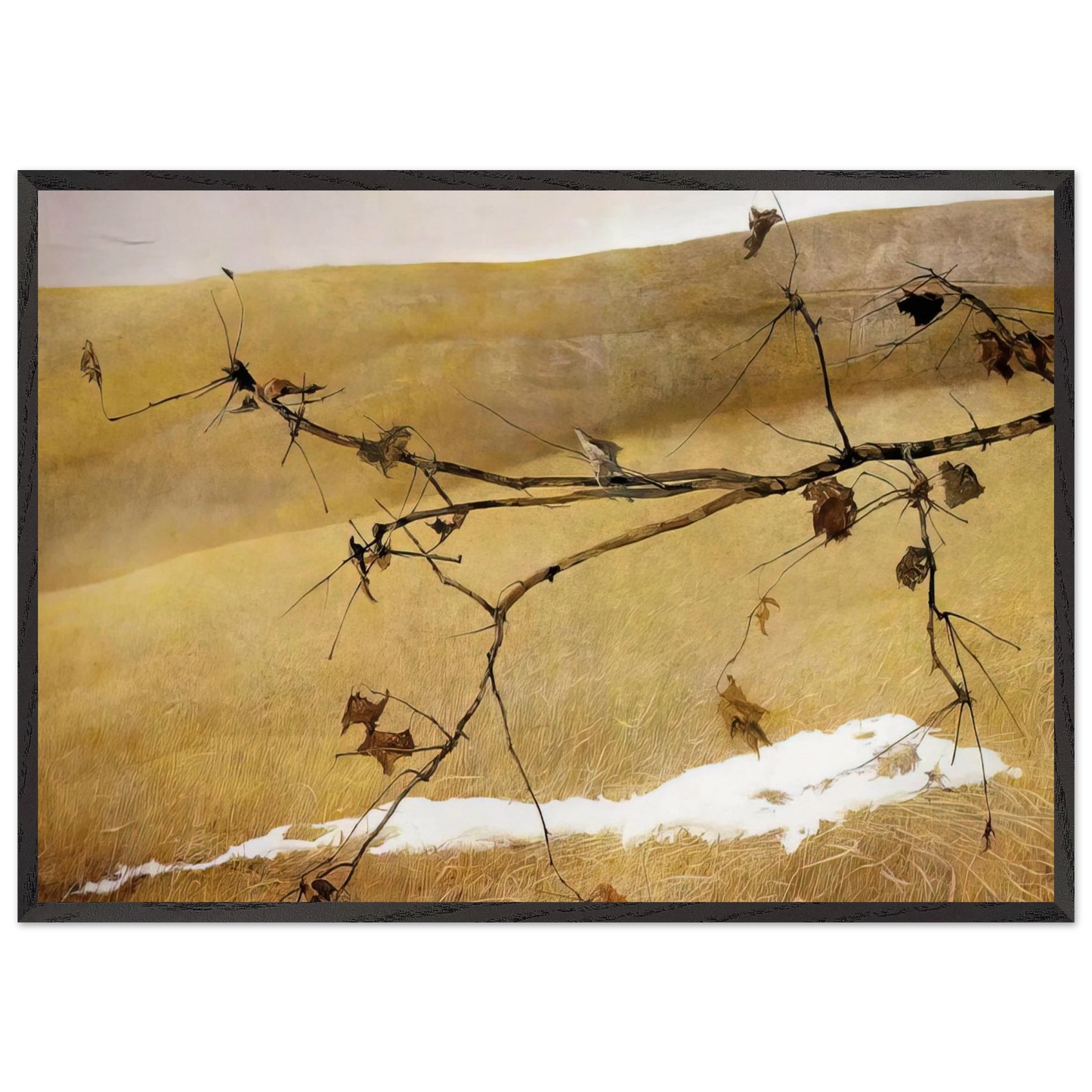 LONG LIMB - Andrew Wyeth Framed Art Print – Black Wooden Frame - Default Title - -Framed Art Print
