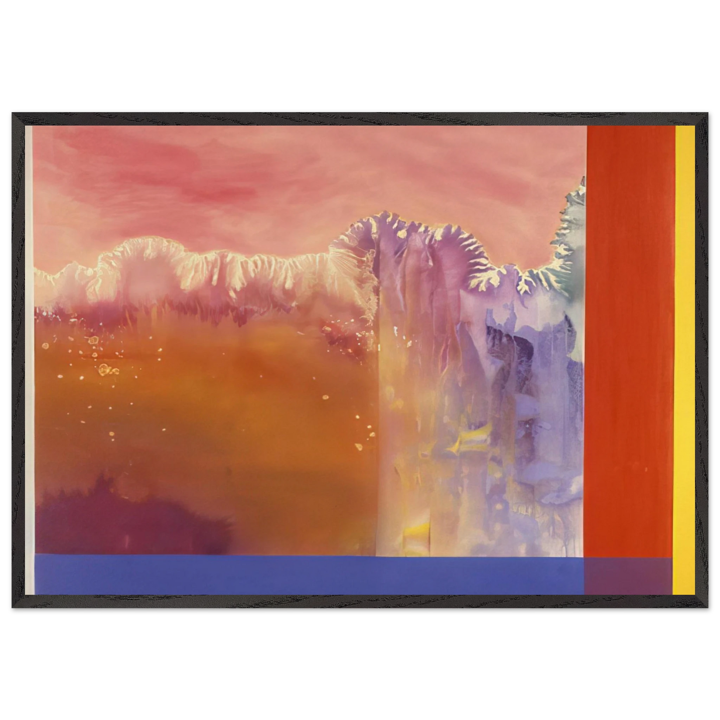 The Arc - 1986 - Ronnie Landfield Framed Art Print – Black Wooden Frame - Default Title - -Framed Art Print