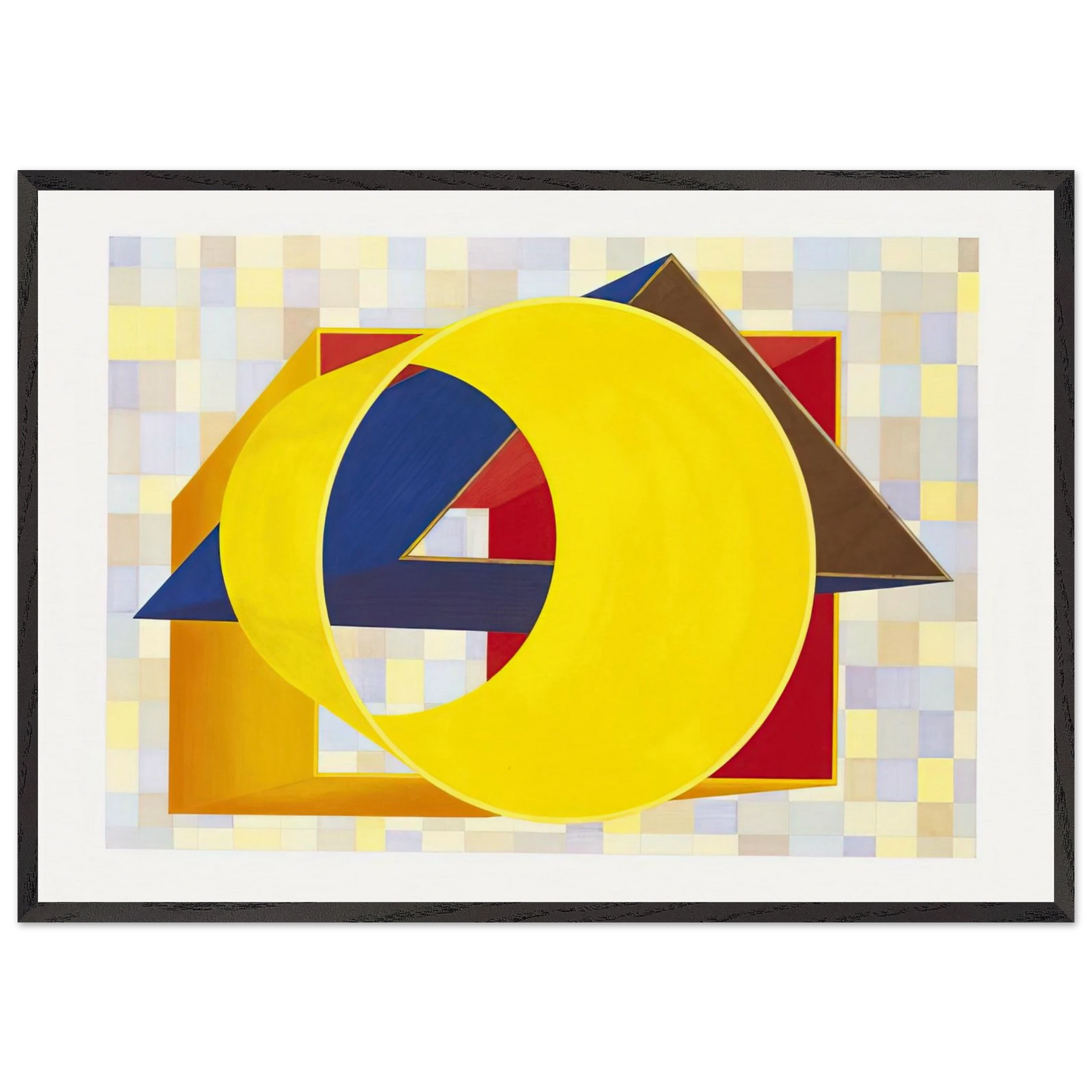 Prime Moments II - Al Held Framed Art Print – Black Wooden Frame - Default Title - -Framed Art Print