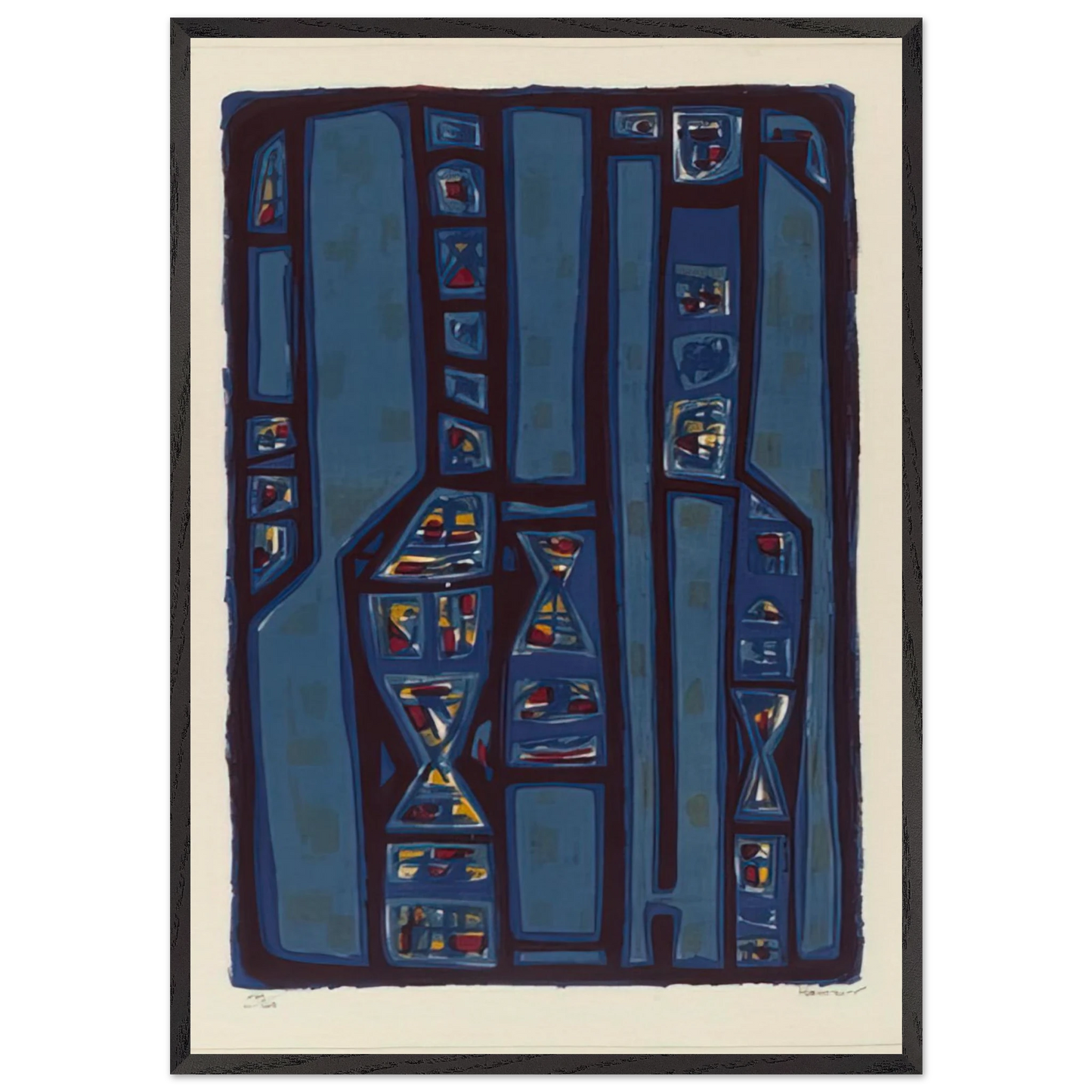 Litanies - 1952 - Alfred Manessier Framed Art Print – Black Wooden Frame - Default Title - -Framed Art Print