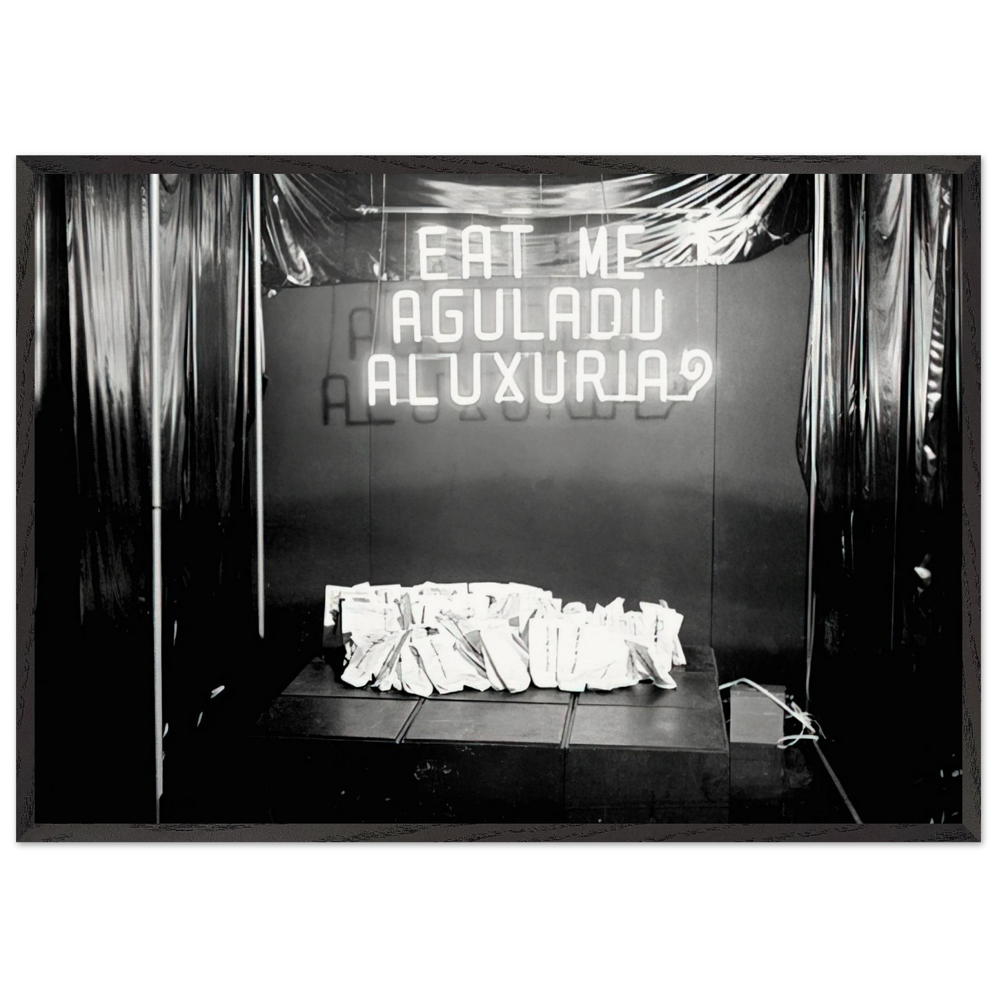 Eat Me The Gluttony or Lust - 1976 - Lygia Pape 70x100 cm / 28x40 inches Framed Art Print – Black Wooden Frame