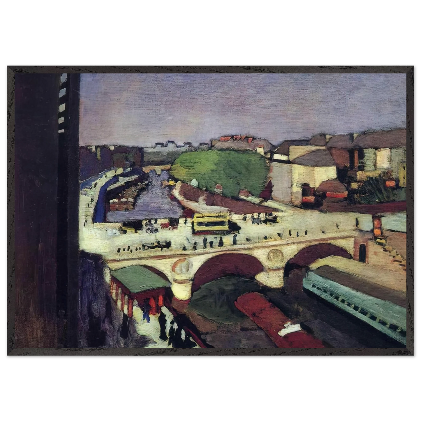 THE PONT SAINT MICHEL 1900 - Henri Matisse 70x100 cm / 28x40 inches Framed Art Print – Black Wooden Frame