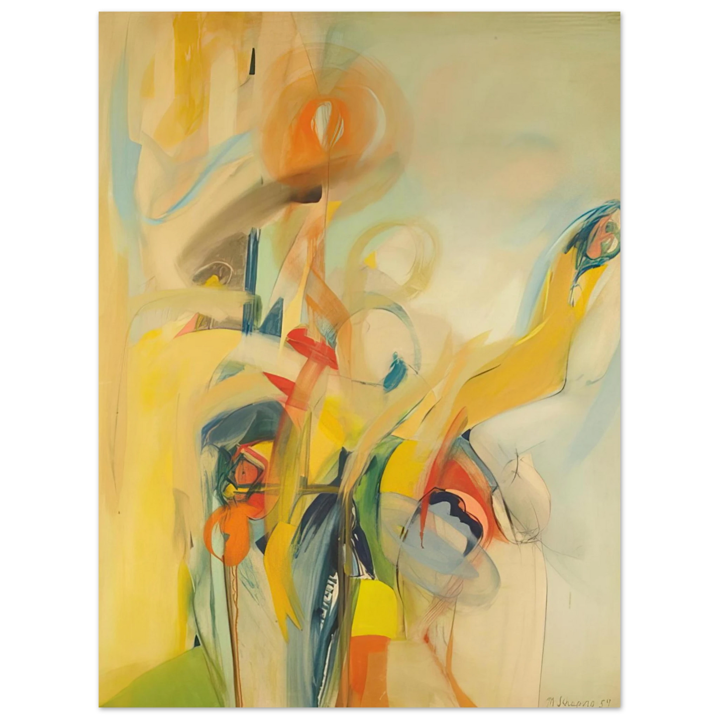 Miriam Schapiro - Down to Earth - 1959 Fine Art Poster - Default Title