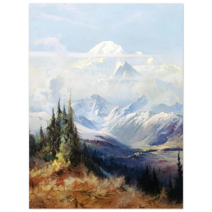 Sydney Laurence - Mount McKinley in Mist - Romanticism 75x100 cm / 30x40inches Fine Art Poster