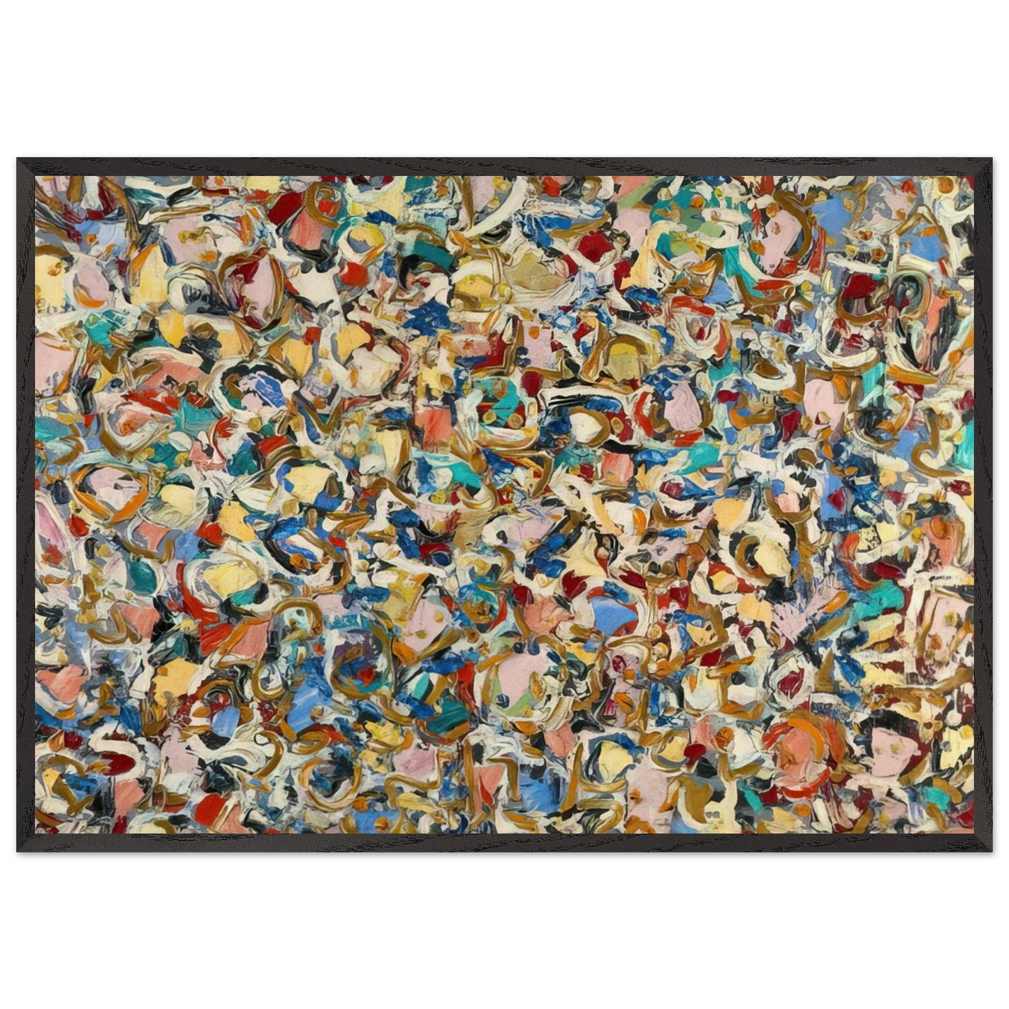 Noon - Lee Krasner 70x100 cm / 28x40 inches Framed Art Print – Black Wooden Frame