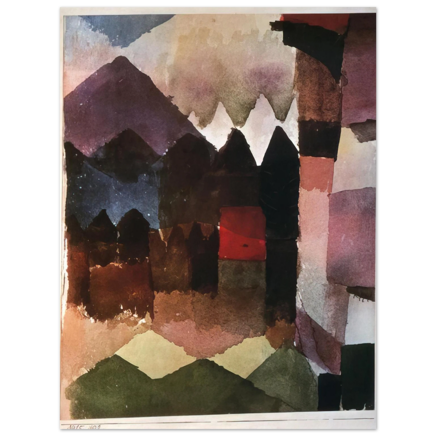 Paul Klee - HAIRDRYER IN MARC S GARDEN 1915 Fine Art Poster - Default Title