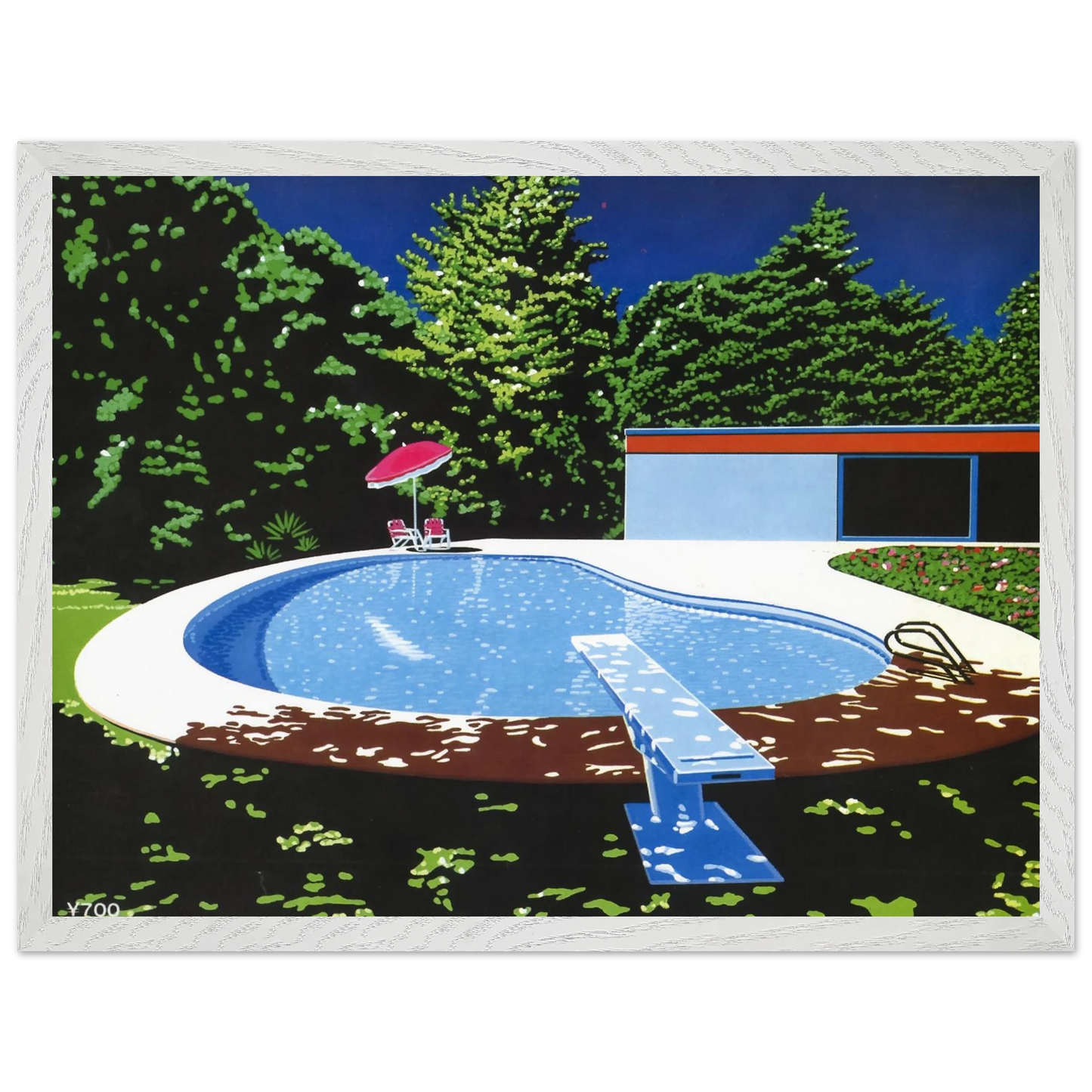 Hiroshi Nagai - NIAGARA 07SH 944 Wall Art - 21x29.7 cm / 8x12" - Premium Wooden Framed Poster With Fine Art Paper - Wood frame