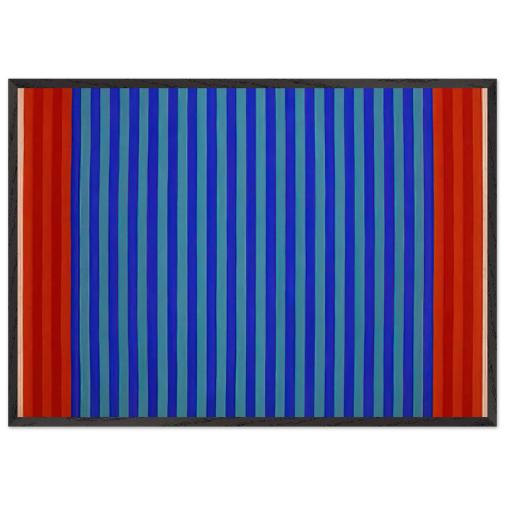 Untitled - 1962 N5 - Gene Davis 70x100 cm / 28x40 inches Framed Art Print – Black Wooden Frame