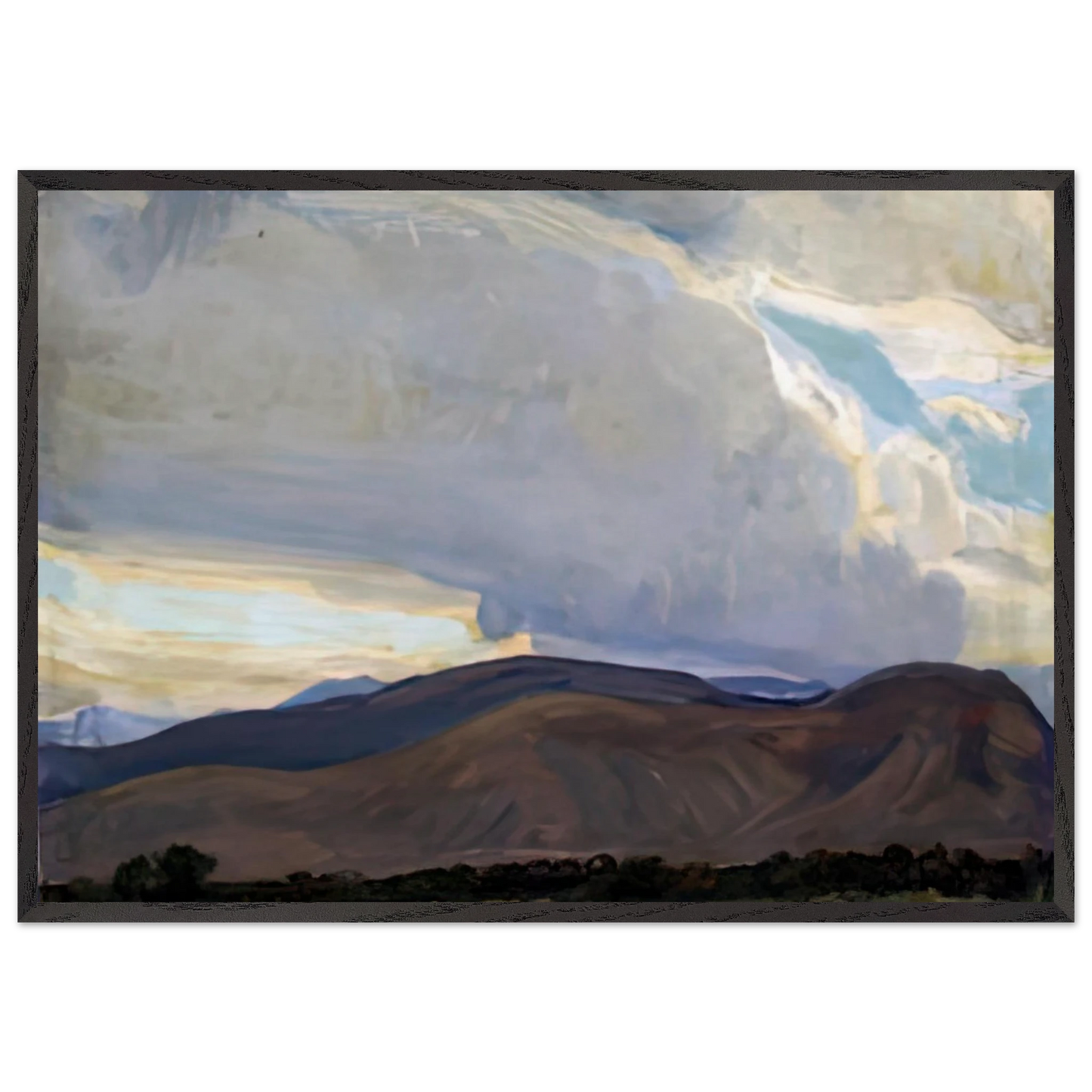 STORM FROM THE SIERRA 1937 - Maynard Dixon Framed Art Print – Black Wooden Frame - Default Title - -Framed Art Print