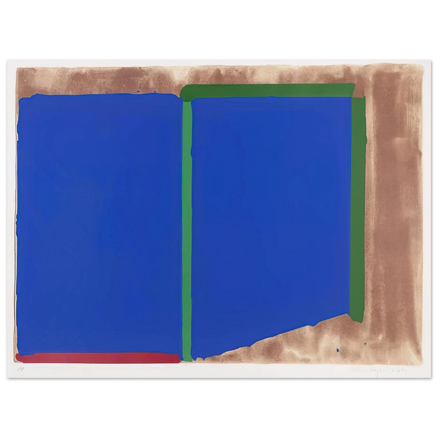 John Hoyland - Blues, Greens - 1969 Fine Art Poster - Default Title