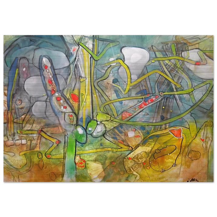 ATLAS DE MEDICATION - Roberto Matta Brushed Aluminum Print - 70x100 cm / 28x40 inches | Roberto Matta Aluminum Print | Roberto Matta Prints