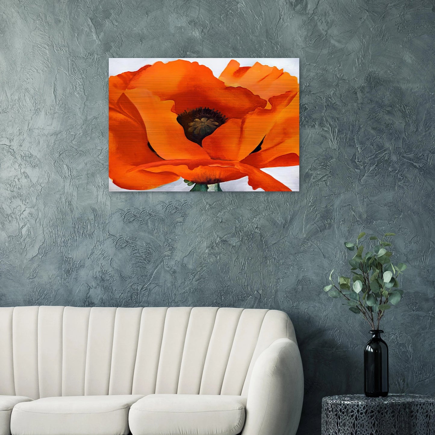 Red Poppy - Georgia O'Keeffe Brushed Aluminum Print - 70x100 cm / 28x40 inches | Georgia O'Keeffe Aluminum Print | Georgia O'Keeffe Prints