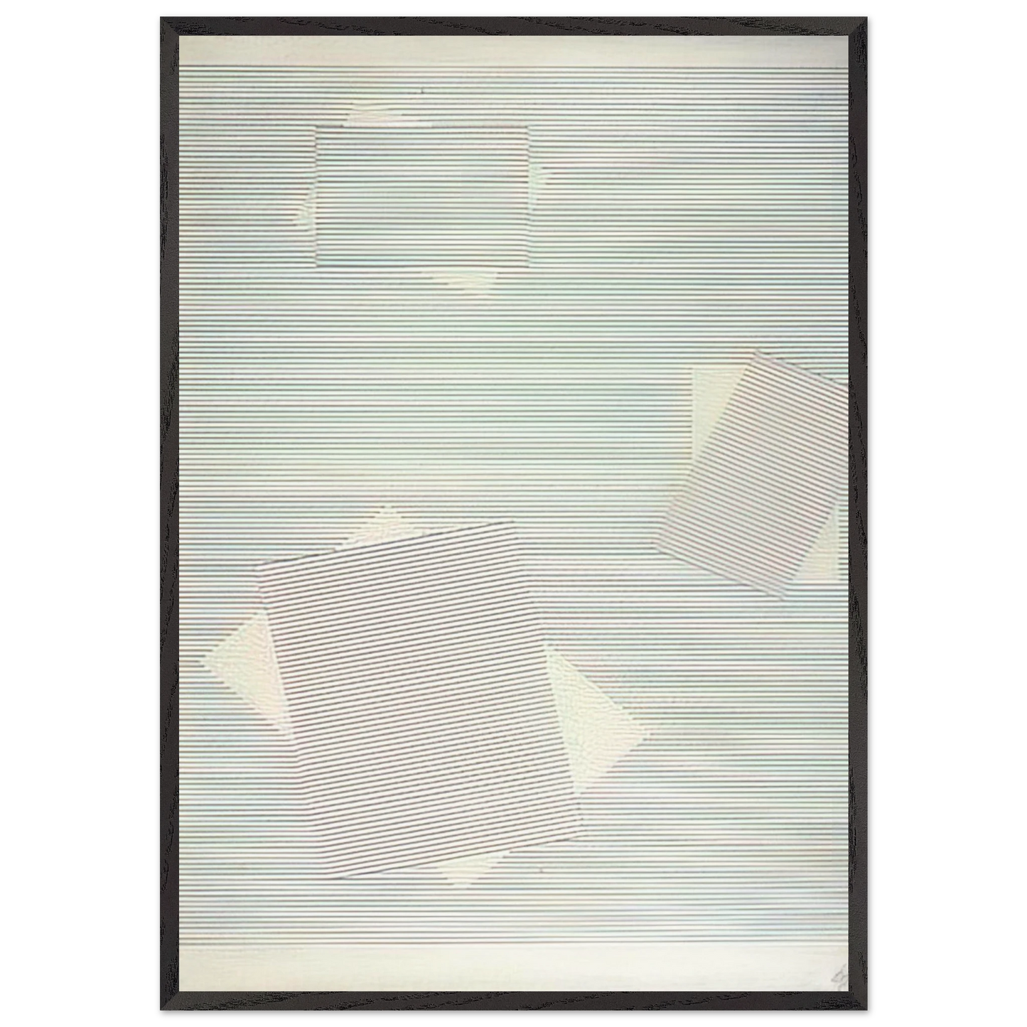 Graphics - 1957 - Lygia Pape 70x100 cm / 28x40 inches Framed Art Print – Black Wooden Frame