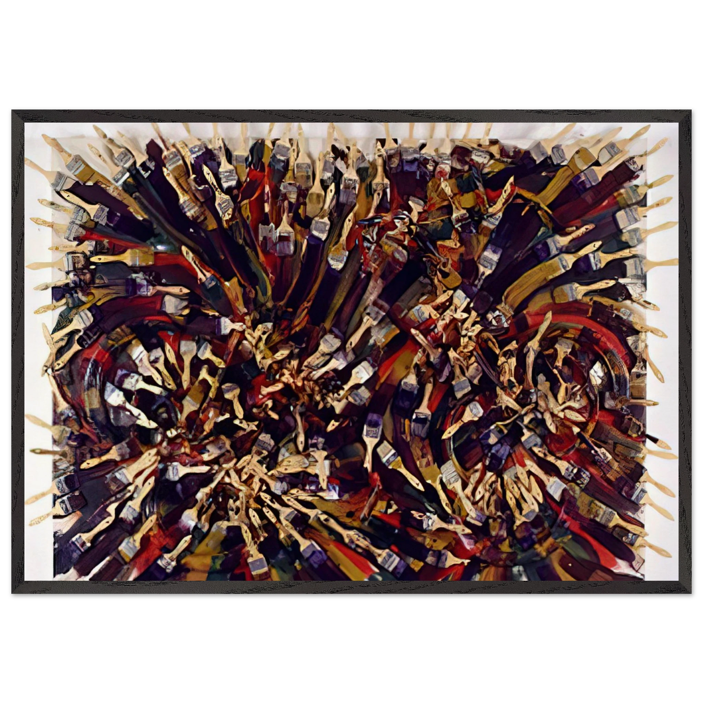 Untitled - 1995 N1 - Arman Framed Art Print – Black Wooden Frame - Default Title - -Framed Art Print