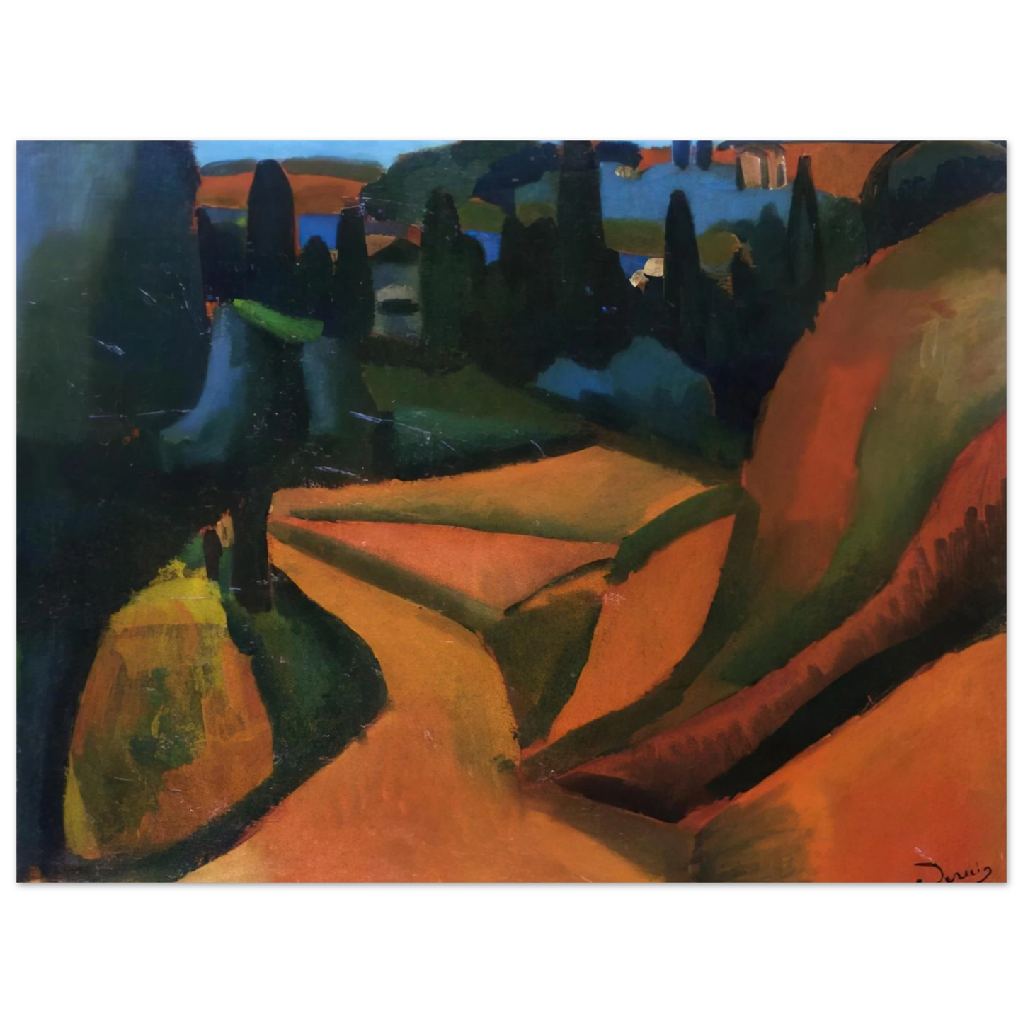 Andre Derain - LANDSCAPE NEAR MARTIGUES 1908 Fine Art Poster - Default Title