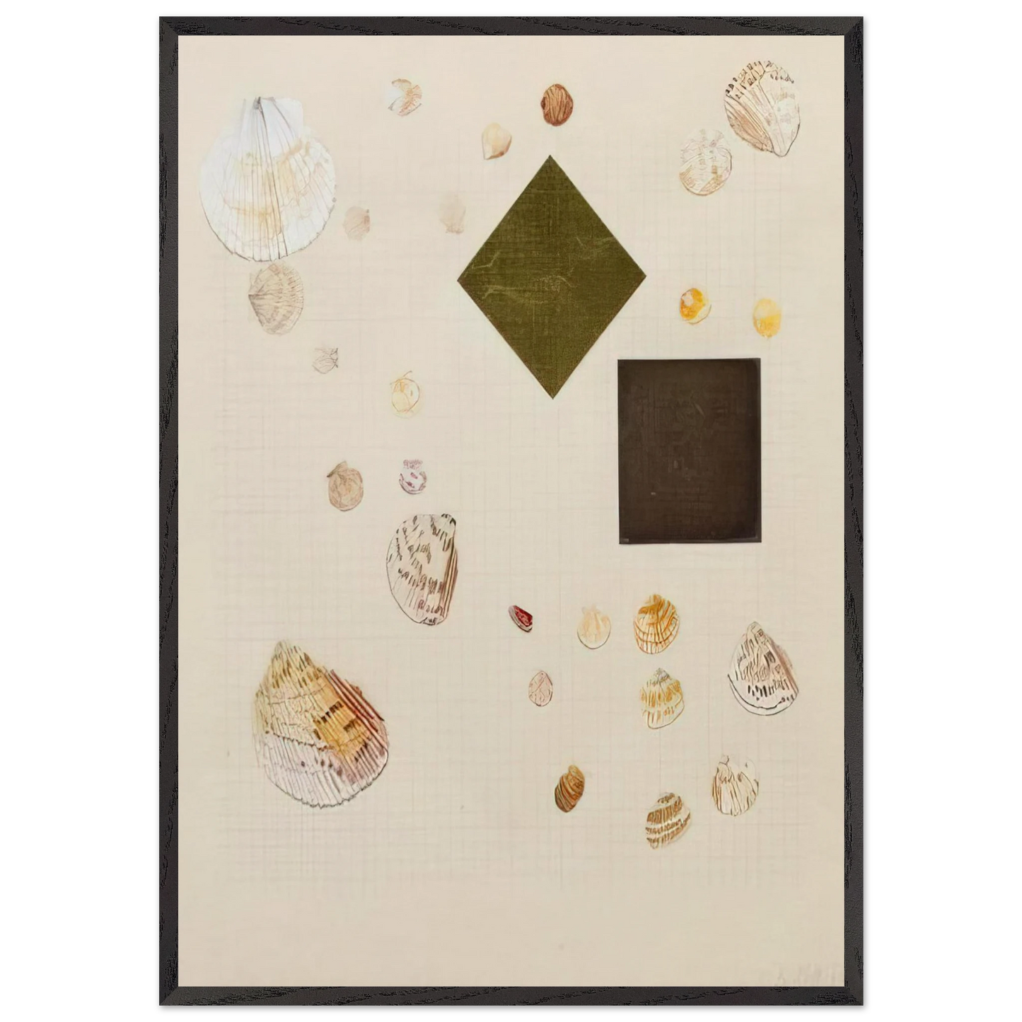 Homan-Ji III - 1995 - Jennifer Bartlett 70x100 cm / 28x40 inches Framed Art Print – Black Wooden Frame