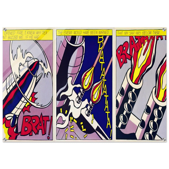 AS I OPENED FIRE 1964 - Roy Lichtenstein Acrylic Print - 70x100 cm / 28x40″ inches | Roy Lichtenstein Wall Art | Roy Lichtenstein Prints