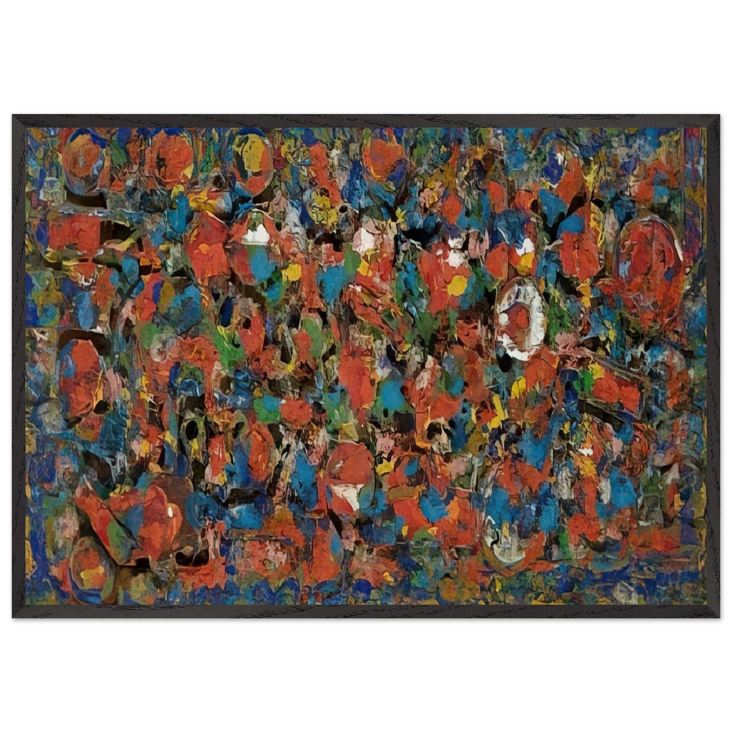 Encrustation - 1976 - Richard Pousette-Dart 70x100 cm / 28x40 inches Framed Art Print – Black Wooden Frame