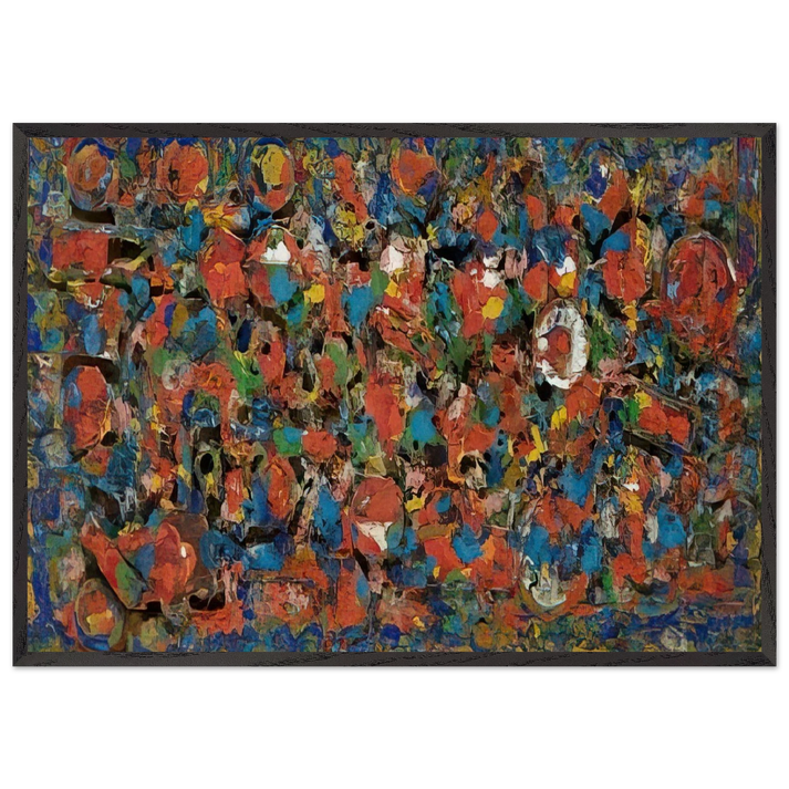 Encrustation - 1976 - Richard Pousette-Dart 70x100 cm / 28x40 inches Framed Art Print – Black Wooden Frame