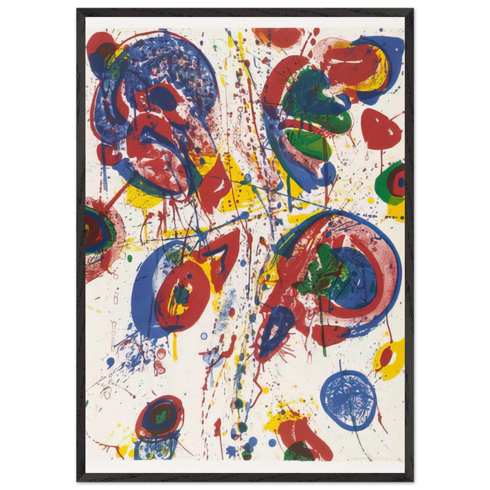 Bright Nothing - Sam Francis 70x100 cm / 28x40 inches Framed Art Print – Black Wooden Frame
