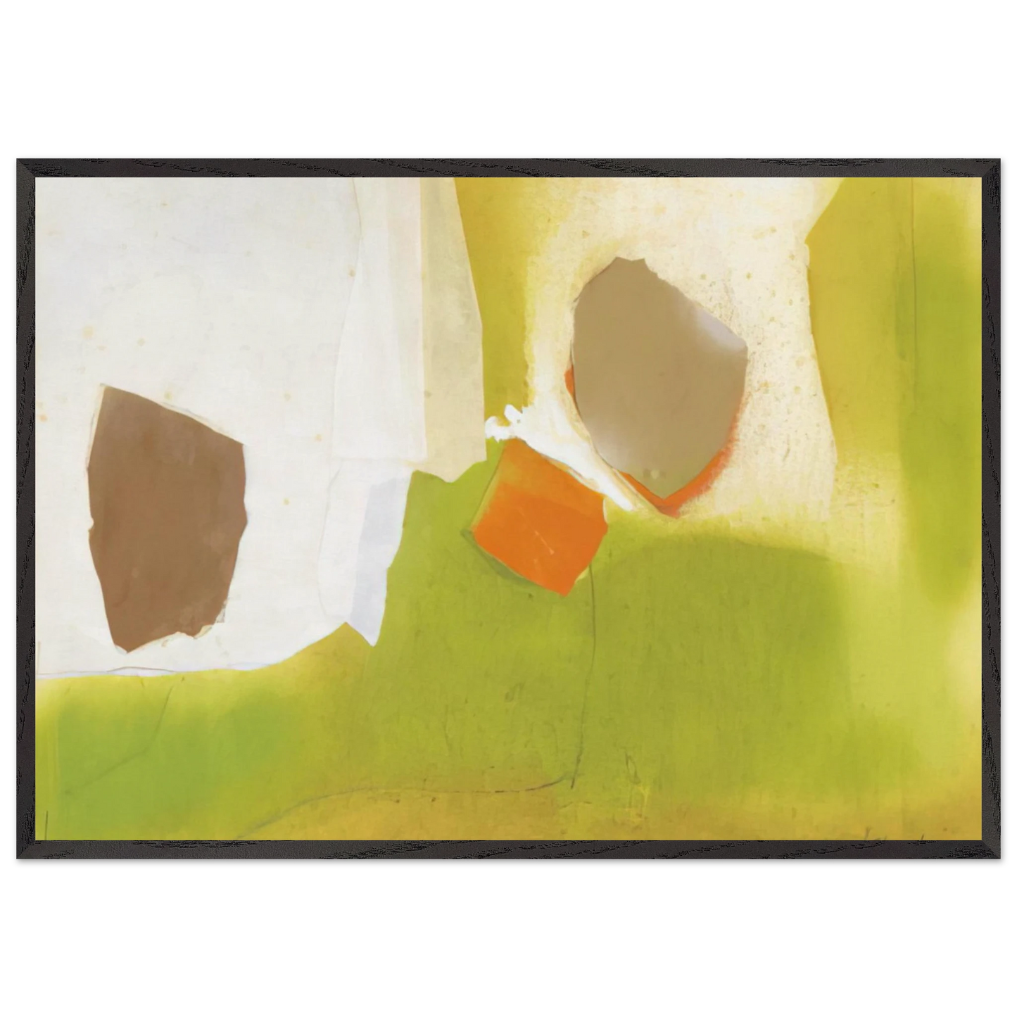THE GARDEN 1984 - Esteban Vicente 70x100 cm / 28x40 inches Framed Art Print – Black Wooden Frame